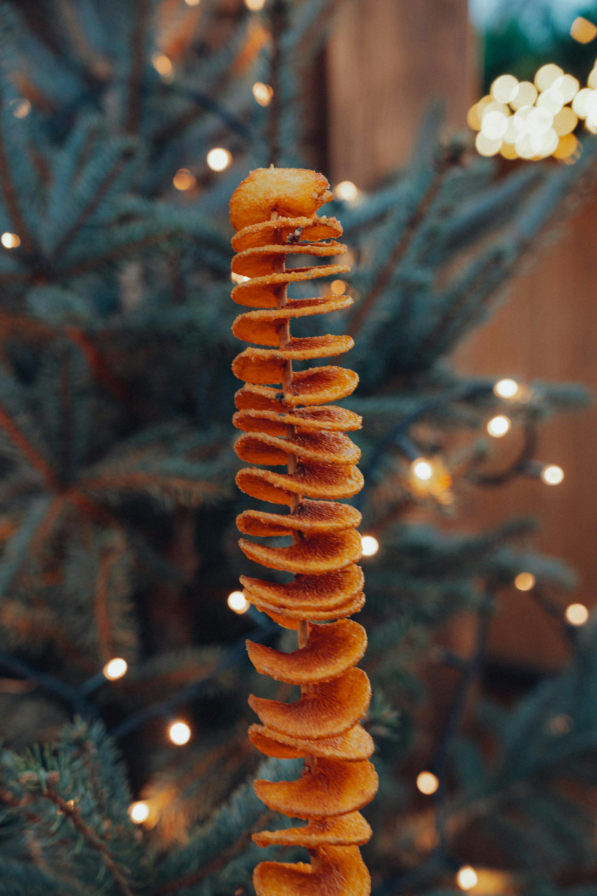 Tornado potato spiral fried on a stick Myeongdong Seoul