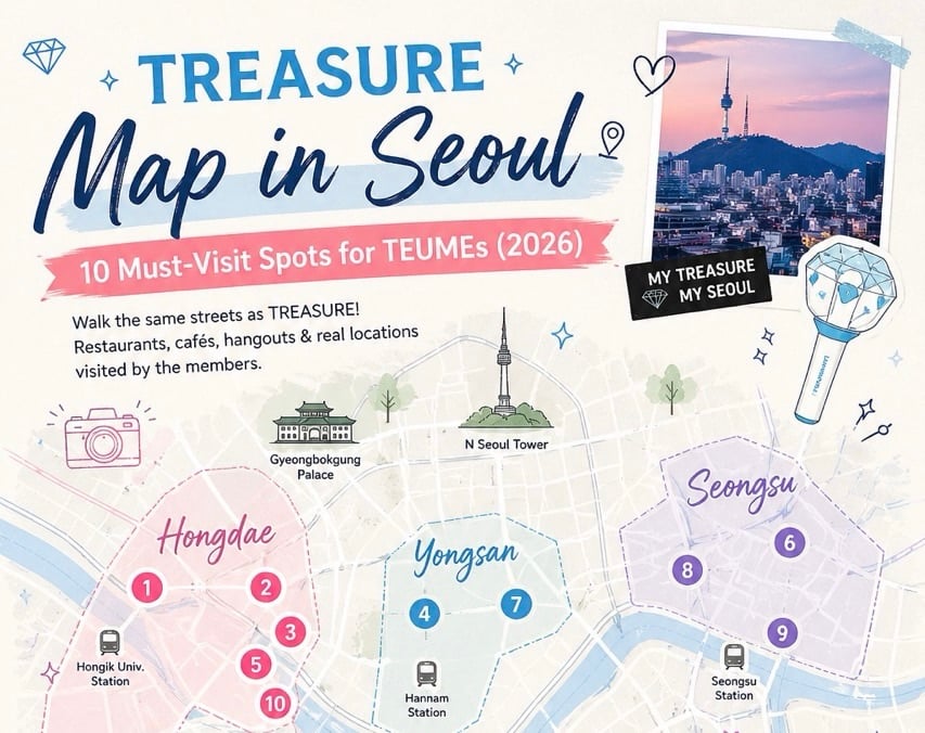 TREASURE Map in Seoul: 10 Must-Visit Spots for TEUMEs (2026)