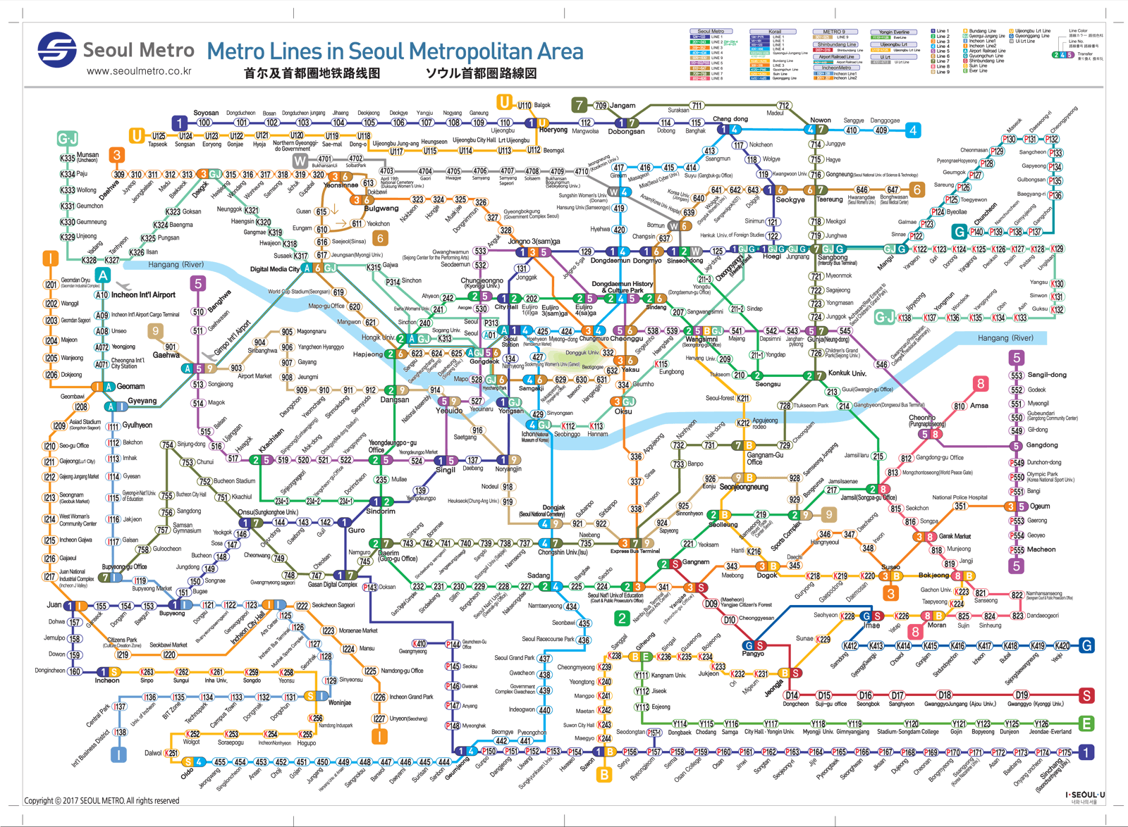 Seoul Metro Map β English